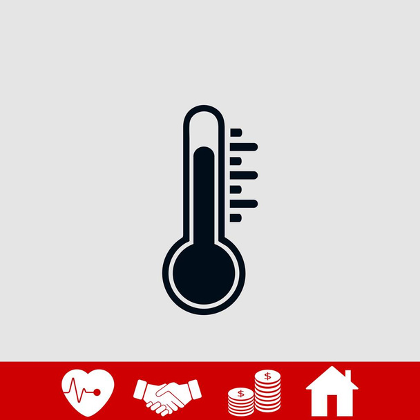 thermometr vector icon, flat design best vector icon - Vector, Image