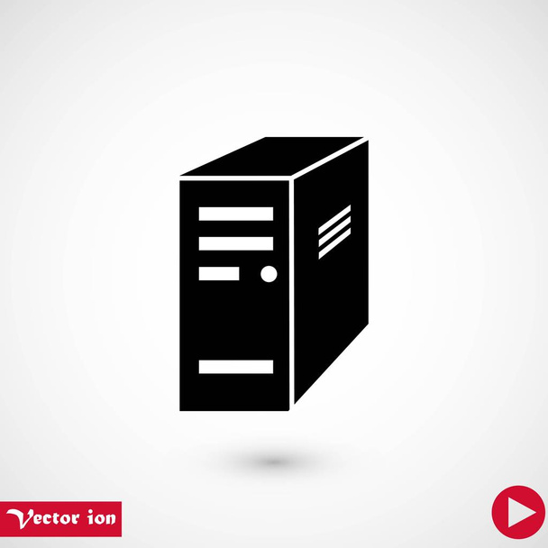 Computer-Server-Symbol, flaches Design bestes Vektorsymbol - Vektor, Bild