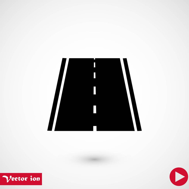 иконка дороги, вектор, плоская конструкция
 - Вектор,изображение