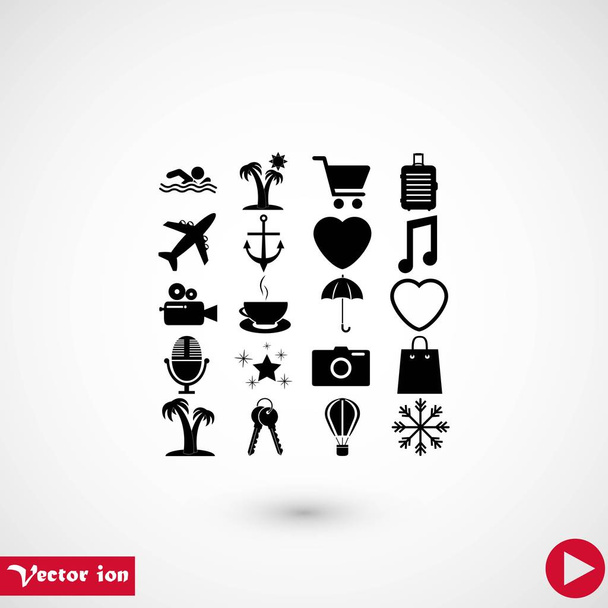 Travel Icons vector, flat design best vector icon - Vector, Image
