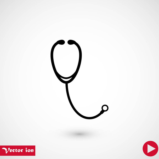 Stethoscope icon vector, flat design best vector icon - Vector, Image