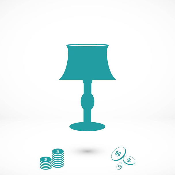 ícone de lâmpada de mesa, design plano melhor ícone vetorial
 - Vetor, Imagem
