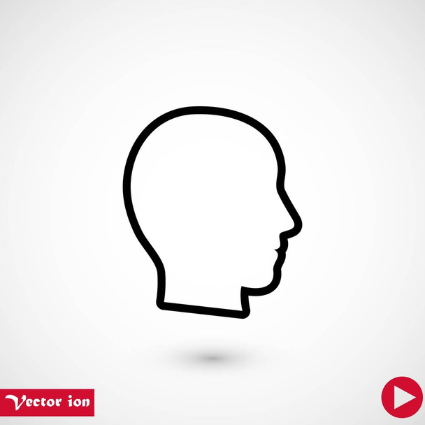 head vector icon, flat design best vector icon - Vector, Image