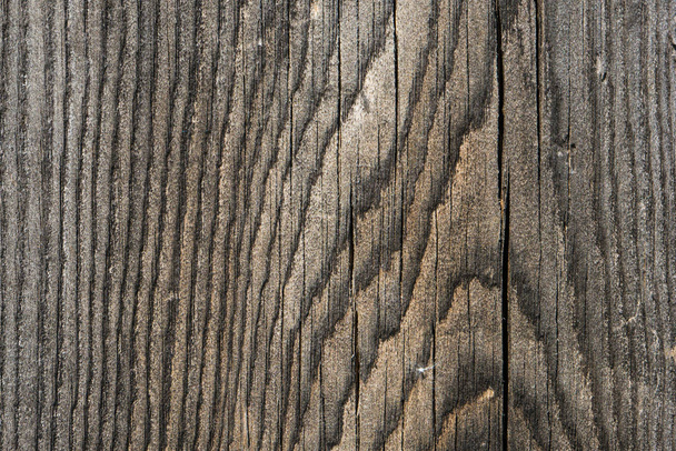 Close up of grey weathered wooden texture with cracks and natural wooden pattern. Abstract natural background - Fotoğraf, Görsel