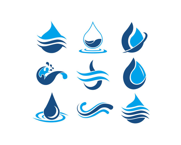νερό πτώση Λογότυπο πρότυπο διάνυσμα εικονογράφηση σχεδιασμό - Διάνυσμα, εικόνα
