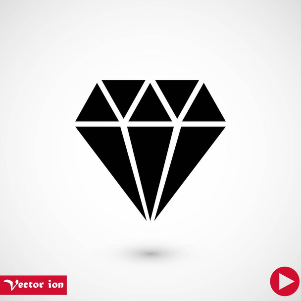 ダイヤモンド ベクトル アイコン、フラットなデザイン最高のベクトル アイコン - ベクター画像