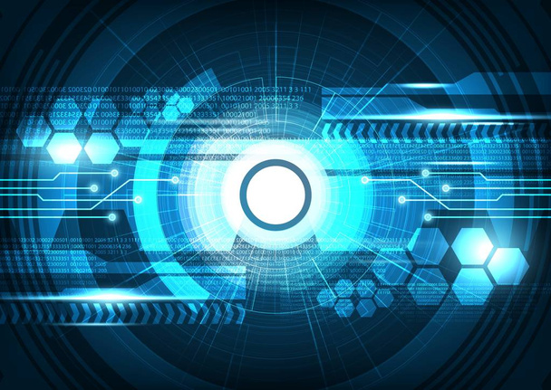 Vector Abstract Cyber Technology Sistema digitale su sfondo blu, Hi-tech e design del concetto di comunicazione
. - Vettoriali, immagini