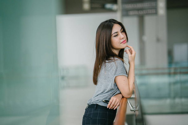 fashion portrait of attractive young asian woman posing - Photo, image