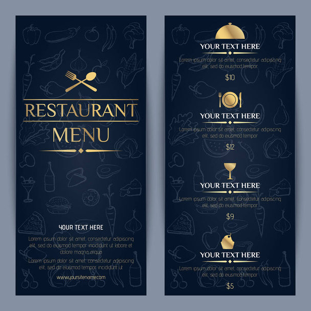 Modèle de menu restaurant vectoriel design
 - Vecteur, image