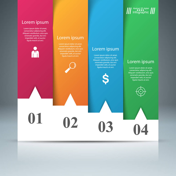 Biznesu infografiki origami styl ilustracji wektorowych. - Wektor, obraz