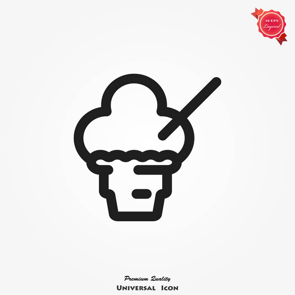 Eis-Ikone, hochwertiges Grafik-Design für Lebensmittel - Vektor, Bild