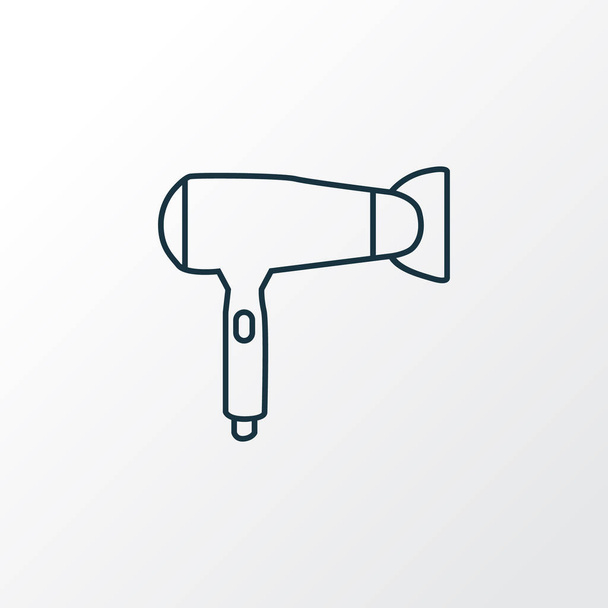 Hairdryer icon line symbol. Premium quality isolated blowdryer element in trendy style. - Vector, Image