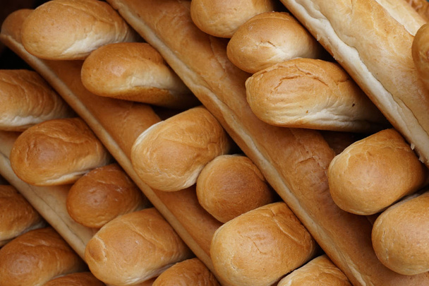 textura de pan rollos frescos como fondo natural agradable
 - Foto, Imagen