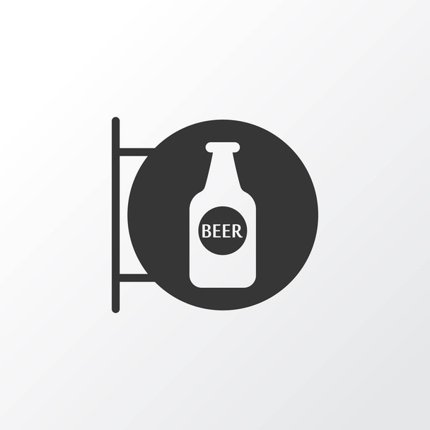 ビール アイコン記号。トレンディなスタイルのプレミアム品質分離プラカード要素. - ベクター画像