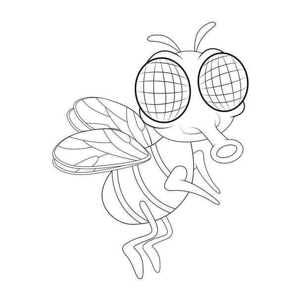 mosca dibujos animados carácter vector diseño aislado sobre fondo blanco
 - Vector, imagen