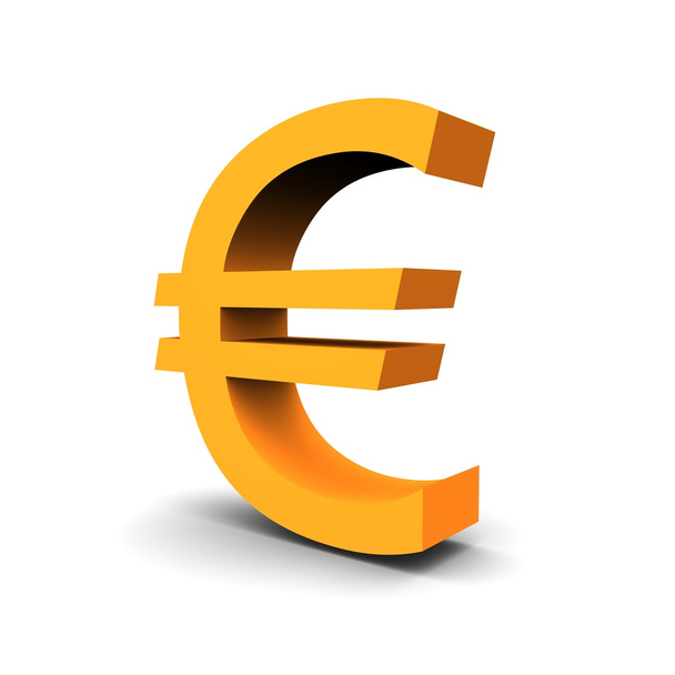 ευρώ νόμισμα σύμβολο τετηγμένα 3d εικόνας - Φωτογραφία, εικόνα