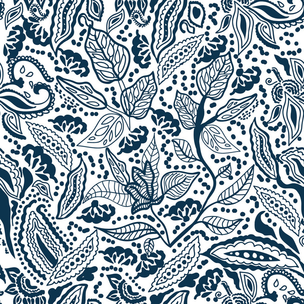 Blue and white print. - Vektor, Bild