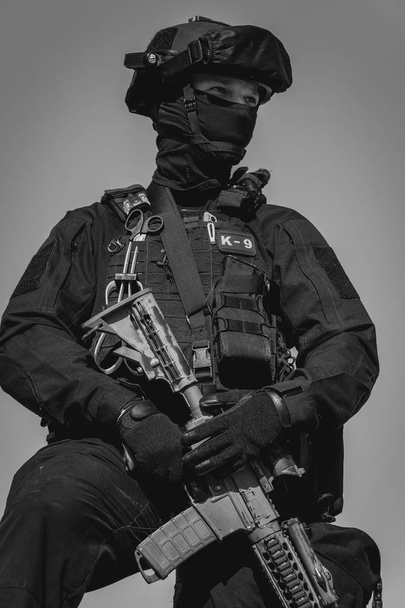 Special Forces. Military with weapons in hand - Fotografie, Obrázek