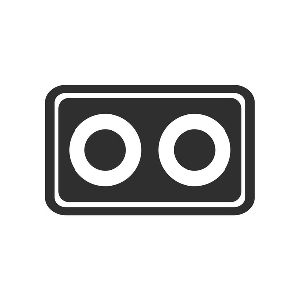 Вектор иконок кассеты изолирован на белом фоне для дизайна вашего веб и мобильного приложения, концепция логотипа кассеты
 - Вектор,изображение