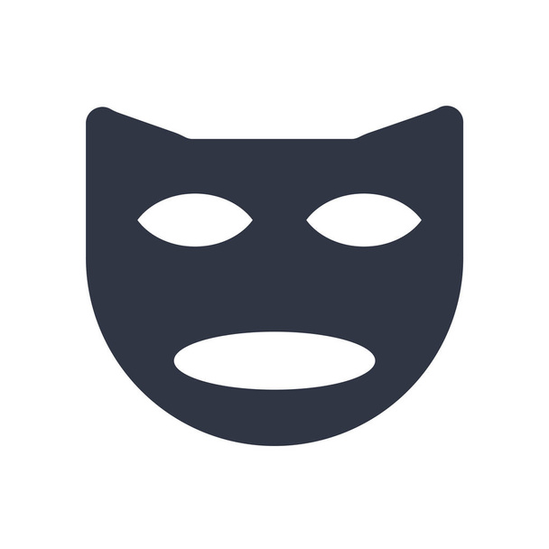 Два вектора иконок карнавальных масок, выделенных на белом фоне для дизайна вашего веб и мобильного приложения, концепция логотипа двух карнавальных масок
 - Вектор,изображение
