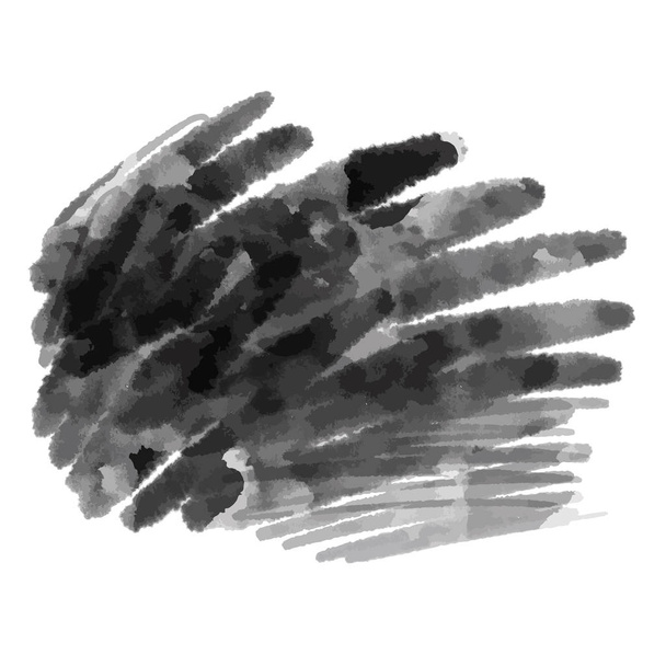 Dark watercolor grunge background. Hand drawn vector element. - Vector, Image