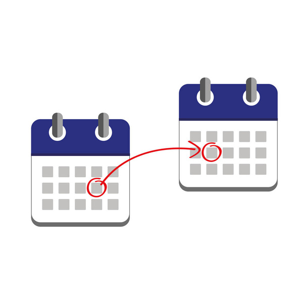 blue calendar time shifting icon business - Vector, Image