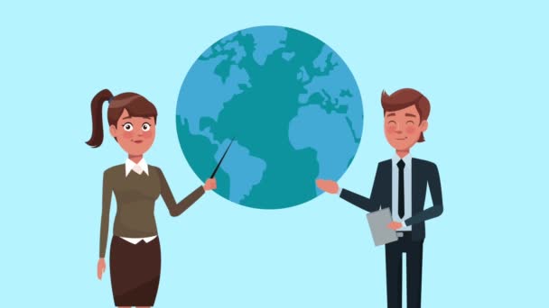 Gente de negocios dibujos animados HD animación
 - Metraje, vídeo