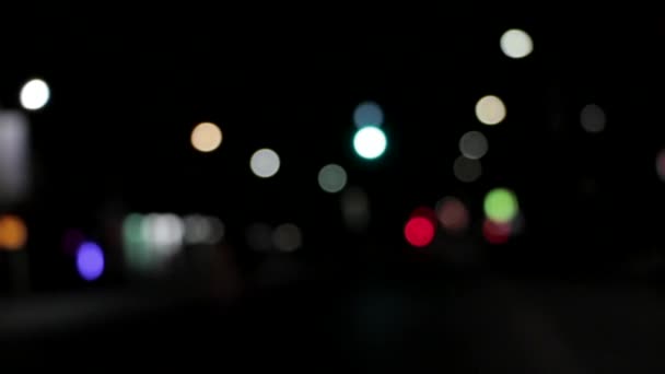 night bokeh lights city blur - Footage, Video
