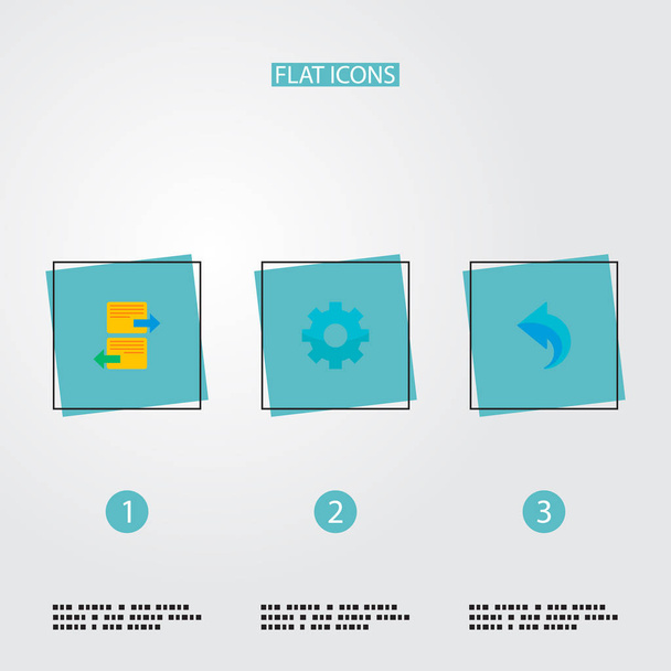 Set of task manager icons flat style symbols with arrange task, setting, undo and other icons for your web mobile app logo design. - Photo, Image
