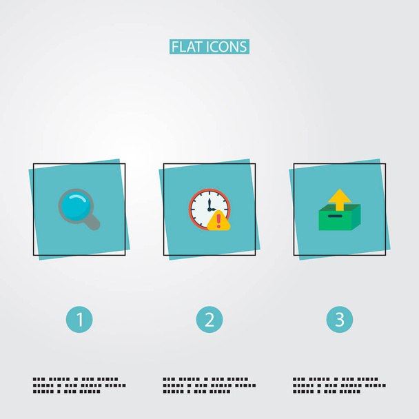 Set di icone task manager simboli in stile piatto con unarchive, scadenza, ricerca e altre icone per la progettazione del logo dell'app web mobile
. - Foto, immagini