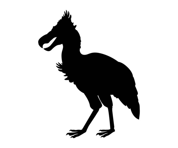 Phorusrhacos prehistoricbird silhouette extinct animal - Vettoriali, immagini