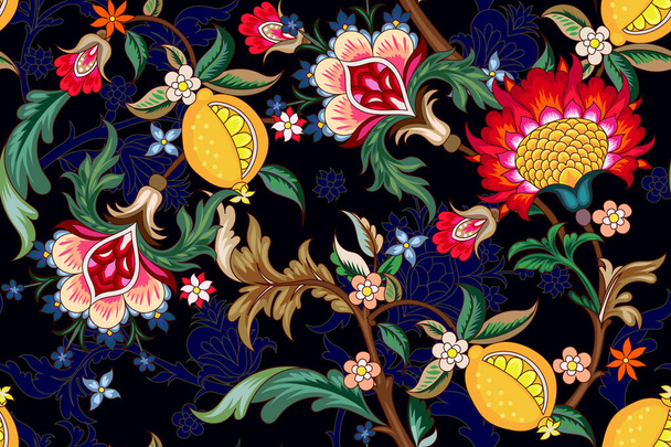  Seamless pattern with stylized flowers - ベクター画像