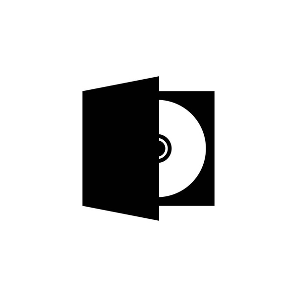 CD DVD Disco en caja Icono de vector plano
 - Vector, imagen