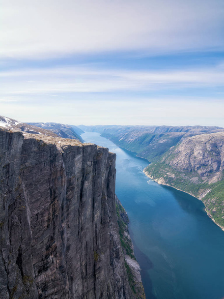 the Norwegian Lysefjord, a beautiful landscape - Zdjęcie, obraz