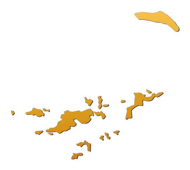Karte unberührter britischer Inseln - Foto, Bild