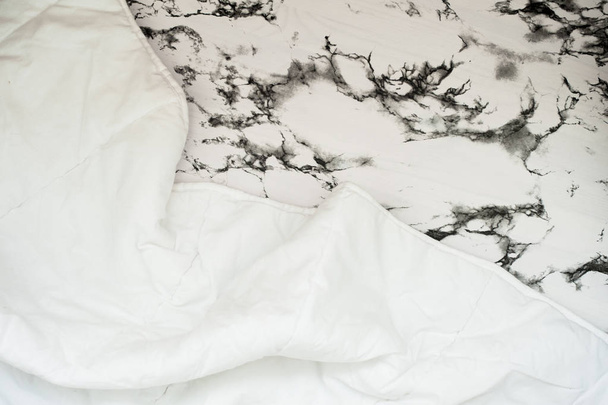 Minimal stylish marble background. Top view. Flat lay style.  - Photo, Image