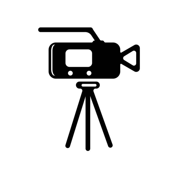 Vector de icono de cámara de vídeo aislado en fondo blanco para su diseño de aplicaciones web y móvil, concepto de logotipo de cámara de vídeo
 - Vector, imagen