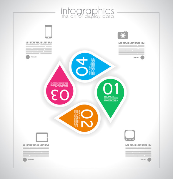 Infographic šablony design - původní geometrie - Vektor, obrázek