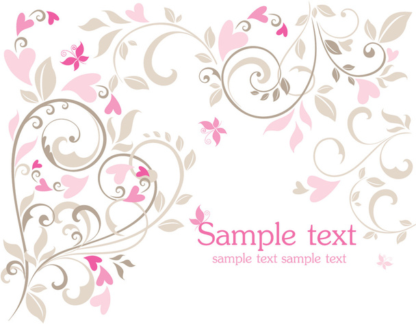 Floral beautiful card - Vector, Image