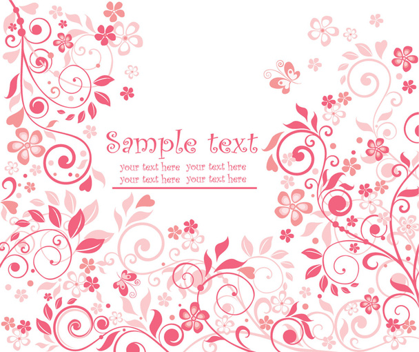 Cute arrival pink card - Vector, Imagen