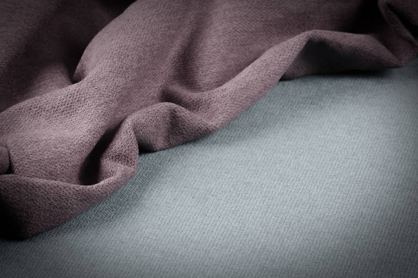 crumpled fabric background and texture. Abstract background, empty template. Selective focus. - Foto, immagini