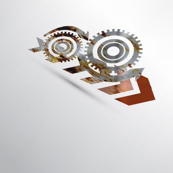 Vector gears, isolated object on white background, technical, me - Vector, Image