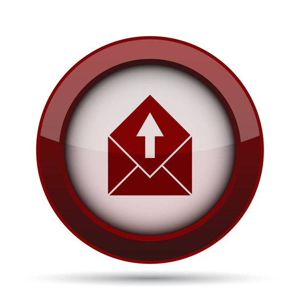 Send e-mail icon. Internet button on white background. - Photo, Image