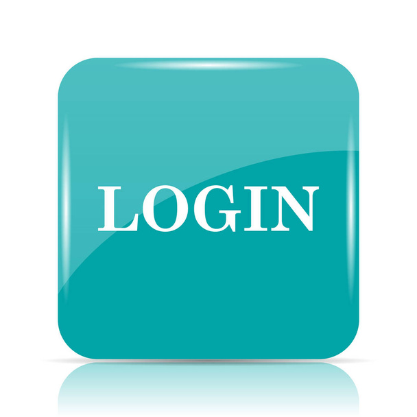 Login icon. Internet button on white background - Photo, Image