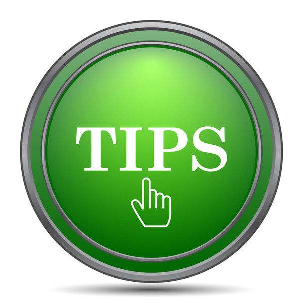 Tips icon. Internet button on white background - Photo, Image