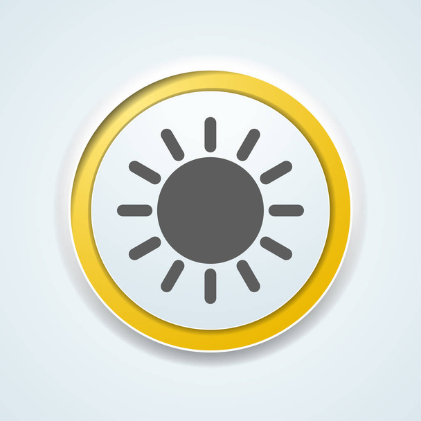 hot sun icon sign - Vector, Image