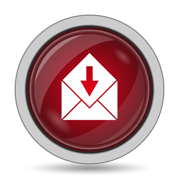 Recibir el icono de correo electrónico. Botón de Internet sobre fondo blanco
 - Foto, Imagen