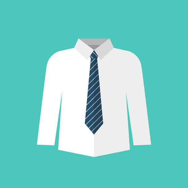 White shirt with necktie. Vector illustration - Διάνυσμα, εικόνα