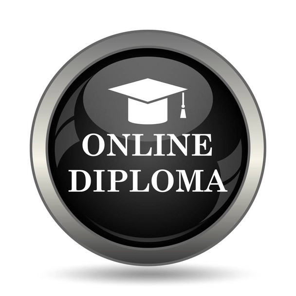 Online diploma icon - Photo, Image