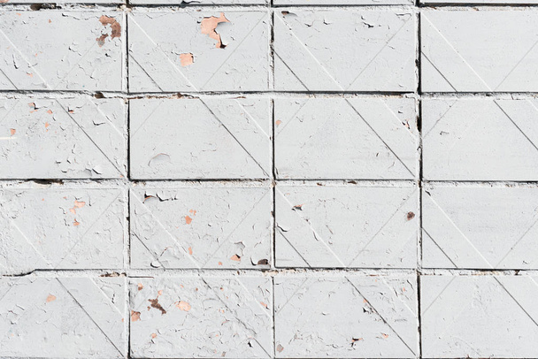 close-up vista de idade branco resistido tijolo parede texturizado fundo
   - Foto, Imagem